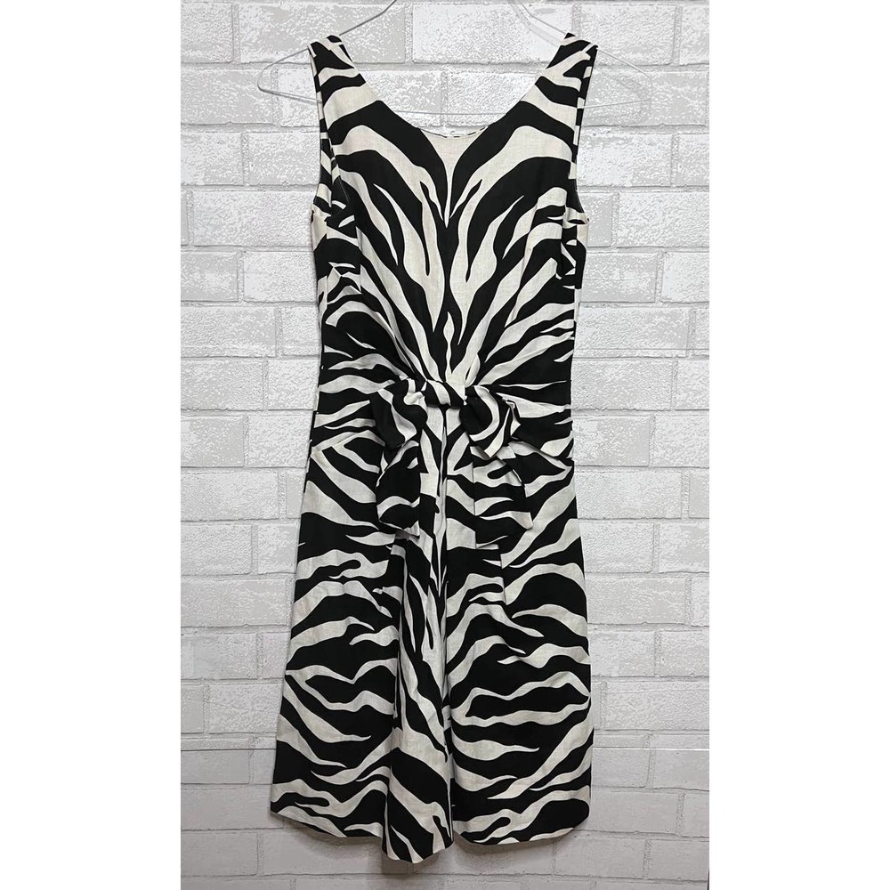 Kate Spade Zebra print midi strapless dress
